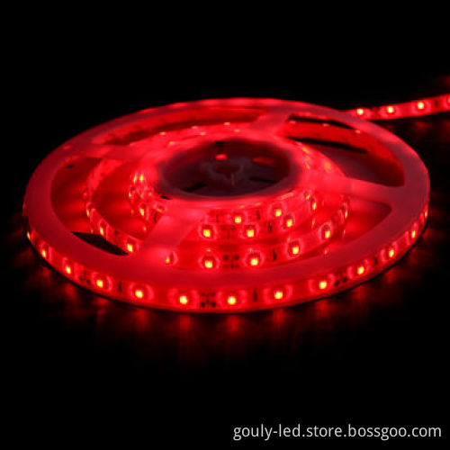 Yellow flexible LED strip for backlight decoration, with white PCB boardNew